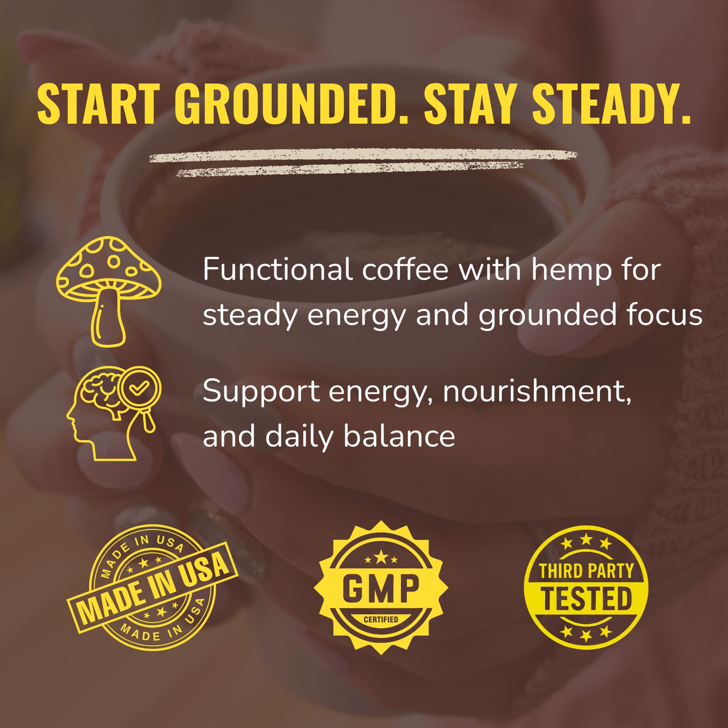 Hemp Rise — Functional Hemp Coffee (Medium Roast)