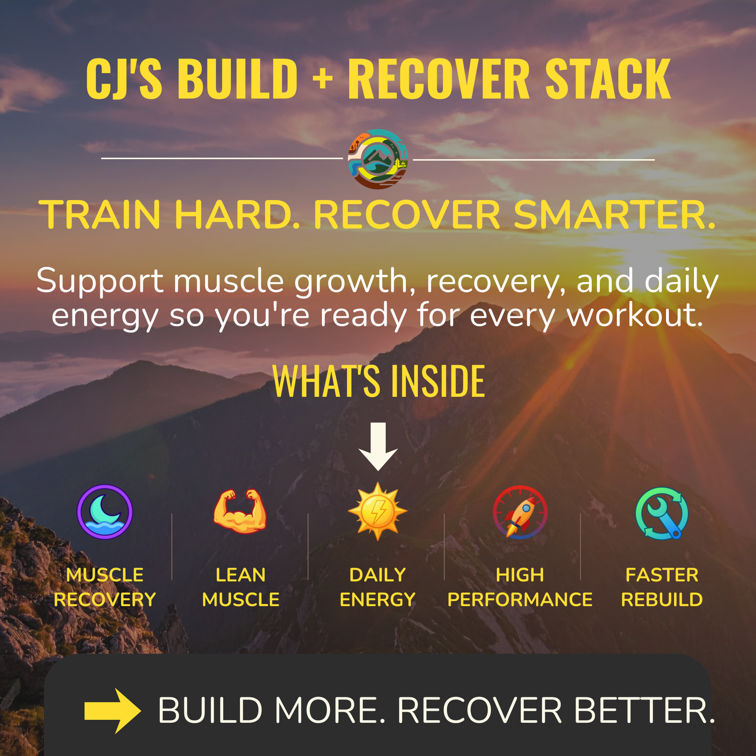 CJ’s Build + Recover Stack | Protein, NAD+ & Workout Recovery