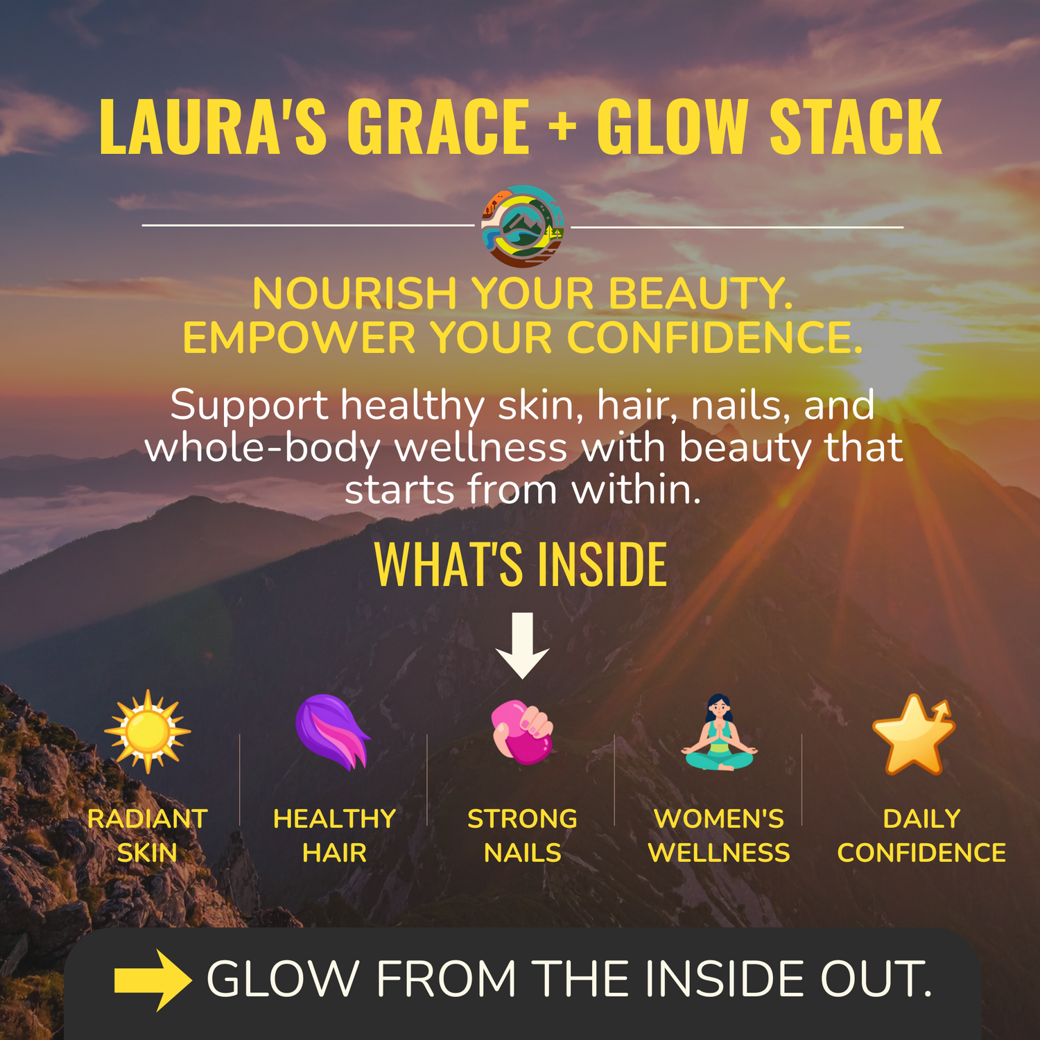 Laura’s Grace + Glow Stack | Women’s Wellness, Collagen & Skin Support
