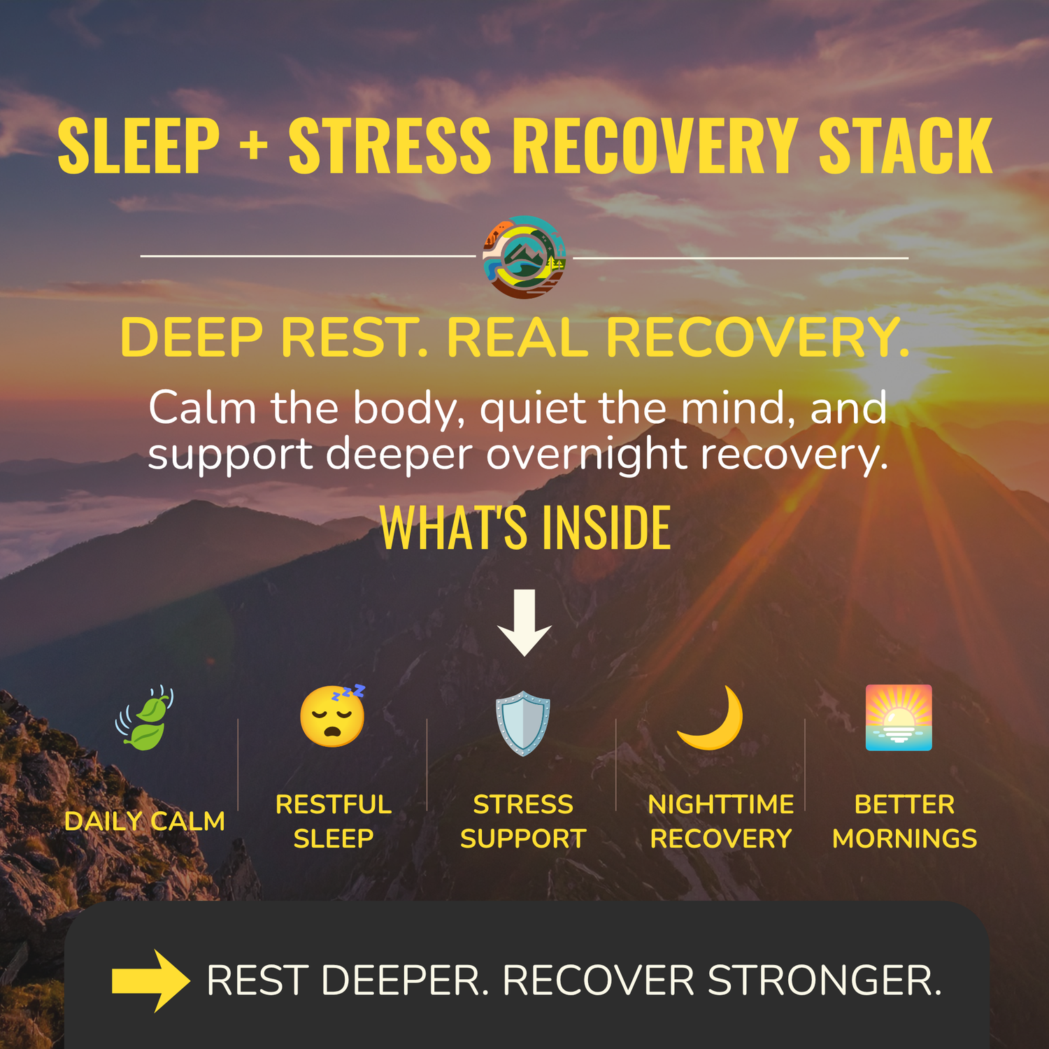 Sleep + Stress Recovery Stack | Magnesium, Calm & Sleep Support